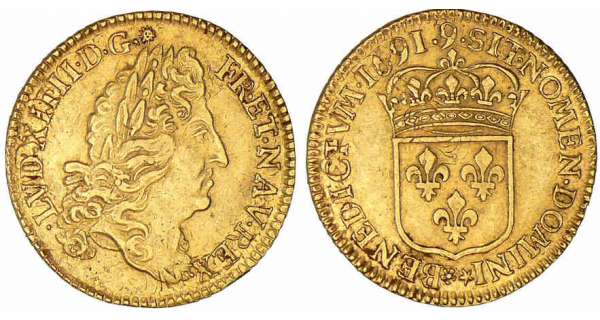 Louis d'or et les pièces en or française